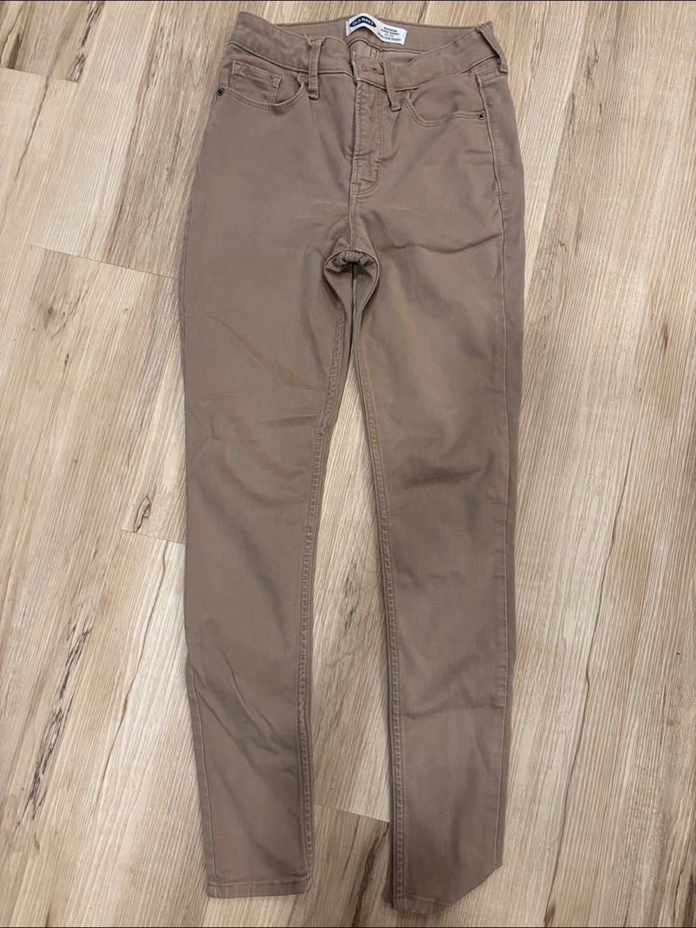 Old Navy Rockstar Super Skinny High Rise Pants Tan Womens size 0
